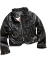 GUESS Little Girl Faux-Leather Jacket, BLACK (4)