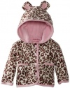 Pink Platinum Baby-Girls Newborn Printed Cheetah Ears Jacket, Brown, 3-6 Months