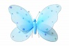 Hanging Butterfly 5 Small Blue Nylon Butterflies with Sequins and Glitter for Baby Nursery Bedroom, Girls Room Ceiling Wall Décor, Wedding Birthday Party, Baby Bridal Shower Butterfly Decoration