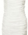 Calvin Klein Women's Ruffled One Shoulder White Dress 8 [Apparel] [Apparel]