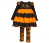 Bonnie Jean Little Girls Size 5 Orange Ruffled Tiger Halloween Outfit