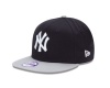 MLB New York Yankees 9Fifty Snapback Cap, Navy/Gray, One Size Fits All