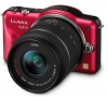 Panasonic Lumix DMC-GF3 12 MP Micro 4/3 Compact System Camera with 3-Inch Touchscreen LCD and 14-42mm Zoom Lens (Red)