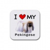 I Love My Pekingese Square Coasters (Set of 4)