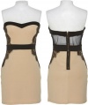 TRIXXI Black Banded Tan Strapless with Scalloped lace [26A0419MXI],008 TAUPE-BLK, 3