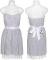 TRIXXI Sweetheart Seersucker Dress w/ Floral Eyelet Contrast and Ribbon Tie [2489357IBI], WHT/BLUE 109, 3