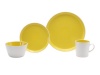 Oneida Color Burst Lemon Drop 16-Piece Dinnerware Set, Service for 4