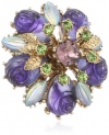 Betsey Johnson Carved Flower Stretch Ring, Size 7.5