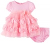 Nannette Baby-girls Newborn 2 Piece Knit Dress And Panty, Pink, 6-9 Months