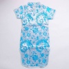 Chinese Girls Phoenix Cheongsam Mini Dress Blue Available Sizes: 6M, 3T, 4, 6, 8, 10, 12
