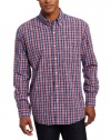 IZOD Men's Long-Sleeve Medium Plaid Button-Down Shirt