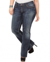 Pair all your new tops with Silver Jeans' boot cut plus size jeans-- they're basics for your casual wear!