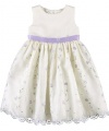 Princess Faith Blossom Vine Dress (Sizes 2T - 4T) - ivory/lilac, 3t