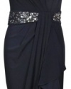 Maggy London Women's Beaded Waist Dress, Blueberry, 12
