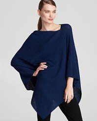 Transition into the new season by topping off your look with a lush layer. Rendered in decadent wool, this Eileen Fisher poncho touts a delicious jewel tone for a luxe approach to laid-back style.