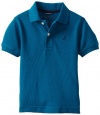 Nautica Boys 2-7 F13 Solid Pique Polo, Teal, Large