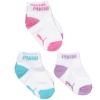 Puma Kids Socks for Girls 3 Pack Runner with Gripper (Baby-4T) Bright Pink, 0-12 Months