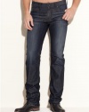 GUESS Men's Lincoln Slim Straight Jeans in CRX wash,