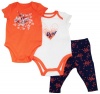 DKNY Baby Girlls/Newborn 3pc Short Sleeve Summer Love Bodysuits sizes 0-9M