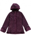 Hawke & Co. Snow Orchid Hooded Coat (Sizes 7 - 16) - plum wine, 10 - 12