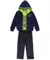Akademiks Bright Future 3-Piece Outfit (Sizes 2T - 4T) - navy, 4t