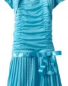 Amy Byer Girls 7-16 Glitter Pleated Dress With Shrug