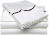 Extreme Linen 300-Thread Count Scallop California King Sheet Set, Brown
