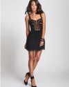 GUESS Women's Studded Mesh Party Dress, JET BLACK (8)