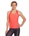 Zoot Sports Women's Performance Tri Racerback Top, Hot Coral/Fire Print, X-Large