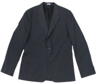 Calvin Klein Men's Classic Fit Blue Check Blazer (Dark Slate Grey) (X-Large)