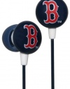 Zeikos iHip MLF10169BS MLB Boston Red Sox Printed Ear Buds, Blue/Red