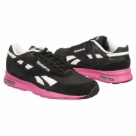 Reebok Women's Record Mile Classic Shoe,Black/White/Dynamic Pink,8 M US