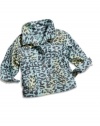 GUESS baby girl leopard-print jean jacket (12-24m), GREY (12M)