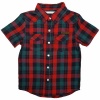 Sean John Boys 12-24 Months Plaid Woven Shirt (18M, Red/Plaid)