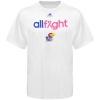 Kansas Jayhawks White adidas 2012 Breast Cancer Awareness All Fight T-Shirt