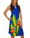 Womens Summer Sundress with Halter Top by 1 World Sarongs in Bird of Paradise Design