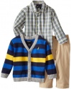Nautica Baby-Boys Infant Button Down Sweater Set, Peacoat, 24 Months