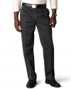 Dockers Men's Signature Khaki D3 Classic Fit Pleated Pant, Charcoal Heather, 34x30
