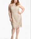 Adrianna Papell Sleeveless Lace Dress (Plus Size)