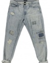 Tommy Hilfiger Women's Patchwork Modern Boyfriend Fit Jeans
