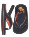 Baby Boy Flip Flop Sandals with Elastic Ankel Strap and Rubber Bottom by Stepping Stones