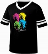 Marilyn Monroe Neon Warhol Design Mens Ringer T-shirt, Funny Trendy Hot Neon And Silver Funky Designs Mens V-Neck Tee