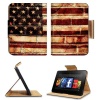 American Flag Old Torn Star and Stripe Amazon Kindle Fire HD 7 Flip Case Stand Magnetic Cover Open Ports Customized Made to Order Support Ready Premium Deluxe Pu Leather 7 11/16 Inch (195mm) X 5 11/16 Inch (145mm) X 11/16 Inch (17mm) Woocoo Professional K