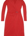 MICHAEL Michael Kors Women Jersey Wrap Logo Dress