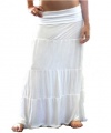 Super Soft Garment Dyed Micro Jersey Fold-over Long Skirt - Made in the USA