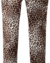 My Michelle Girls 7-16 Animal Print Twill Skinnies, Taupe, 7