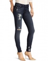 7 For All Mankind Women's Skinny Jean in Tinted Destroyed