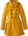 Jessica Simpson Girls 7-16 Baby Boucle Coat, Mustard, 10/12