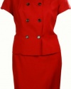 Calvin Klein Women's Short Sleeve Business Top and Skirt Suit Set