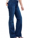 Denim 24/7 Women's Plus Size Tall Jeans With Invisible Stretch 5 Pkt Bootcut
